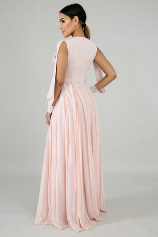 Sweet Pleated Maxi Dress