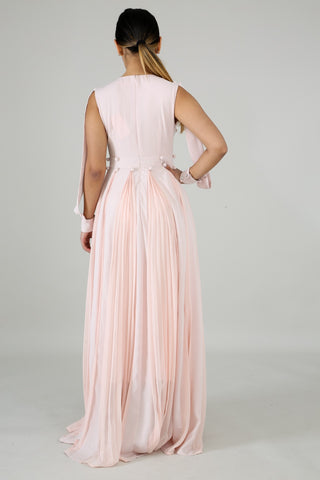 Sweet Pleated Maxi Dress