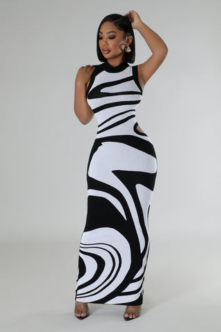 Monochrome Muse Dress