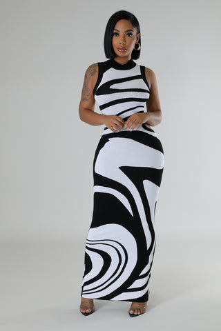 Monochrome Muse Dress