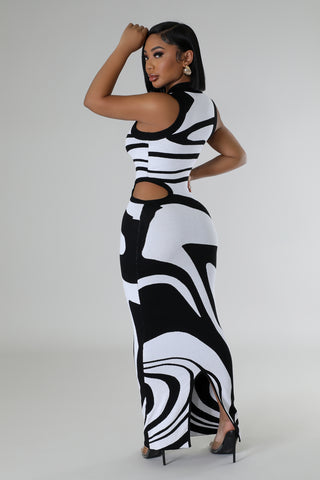 Monochrome Muse Dress