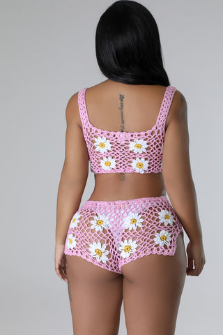 Sunny Love Cover Up Short Set