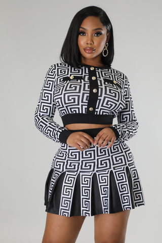 Expensive Decisions Skirt Set