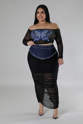 Butterfly Effect Skirt Set Plus