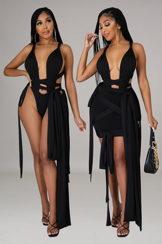 Angelina Bodysuit Skirt Set