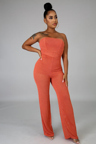 Self Tie Cross Jumpsuit