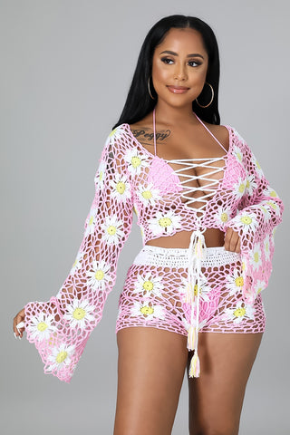 Sunshine and Drinks Cover Up Set