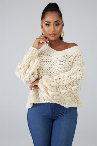 Mamma Knit Corn Sleeves Sweater