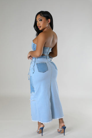 Center Of It All Denim Skirt