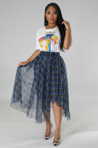 Plaid The Game Skirt