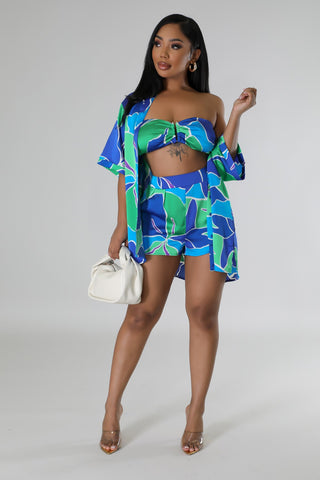 3pc Rooftop Party Short Set