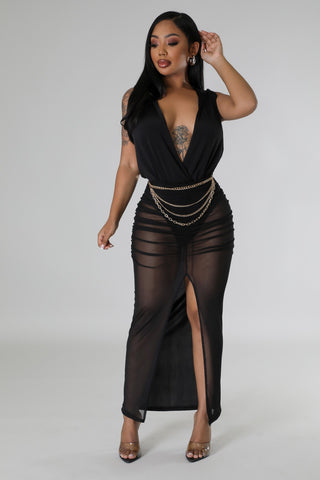 Without Warning Bodysuit Skirt Set