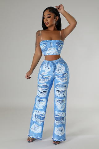 Marble Majesty Pant Set