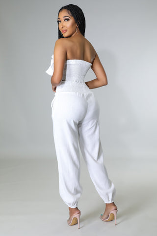 Tropical Season Linen Pant Set